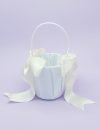 FGB-006-White Flower Girl Basket