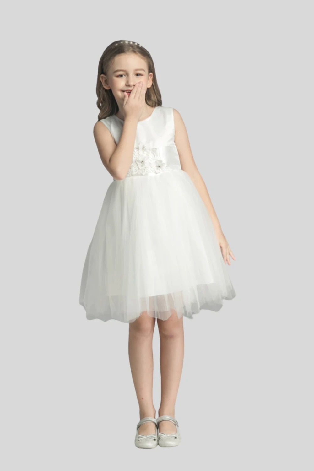 Olivia Sleeveless Satin Flower Girl Dress Olivia Sleeveless Satin Flower Girl Dress