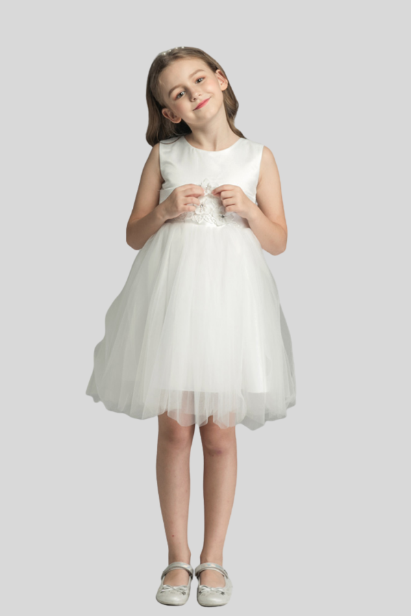 Olivia Sleeveless Satin Flower Girl Dress Olivia Sleeveless Satin Flower Girl Dress