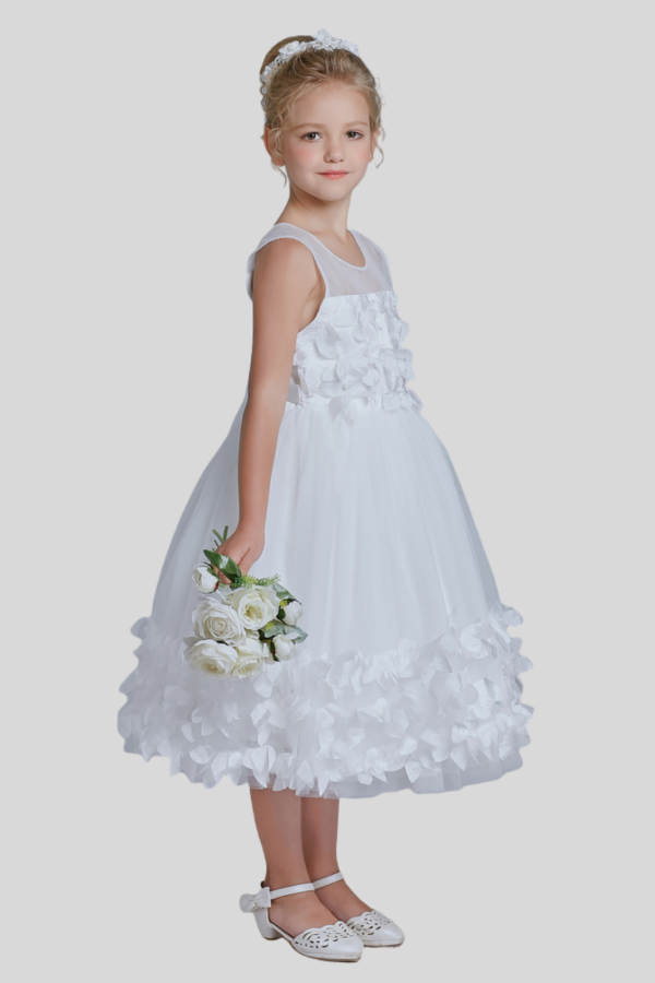 Belle Mid Calf Sleeveless Flower Girl Dress Belle Mid Calf Sleeveless Flower Girl Dress
