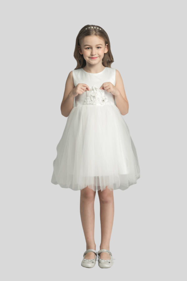 Olivia Sleeveless Satin Flower Girl Dress Olivia Sleeveless Satin Flower Girl Dress