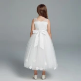 Lilah White Princess Flower Girl Dress
