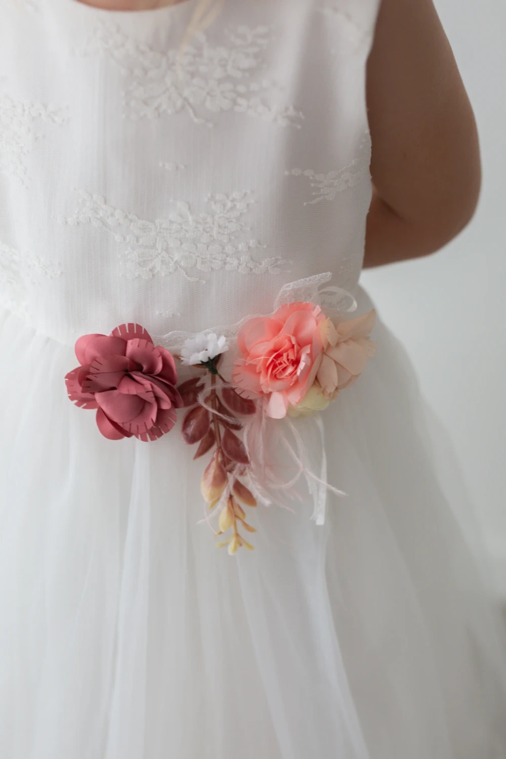 Charlotte Floral Embroidered Tulle Flower Girl Dress Charlotte Floral Embroidered Tulle Flower Girl Dress