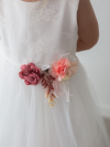 Charlotte Floral Embroidered Tulle Flower Girl Dress