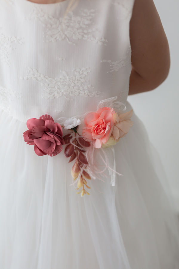 Charlotte Floral Embroidered Tulle Flower Girl Dress Charlotte Floral Embroidered Tulle Flower Girl Dress
