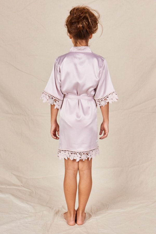 EllaLaceSatinKidsRobeFlowerGirlsOnlyBlushPink5 Ella Blush Lace Satin Flower Girl Robe