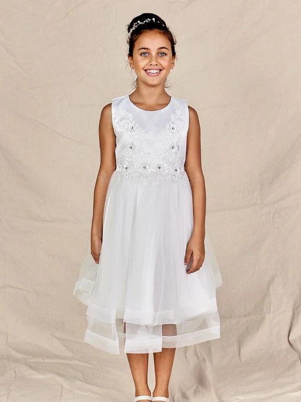 Isabella Flower Girl Dress in White Perth Australia