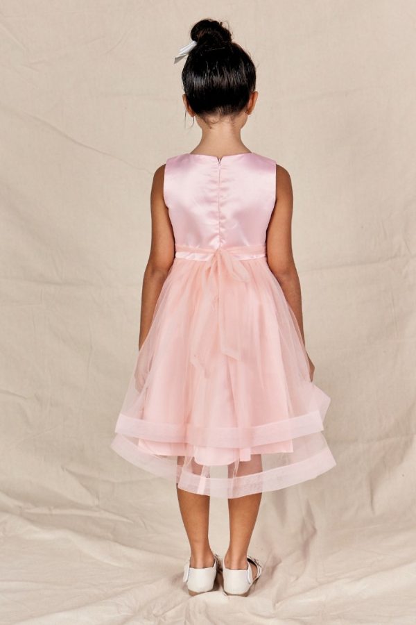 LeiaFlowerGirlDressInPinkBack Leia Flower Girl Dress In Pink Australia Ready To Ship Back