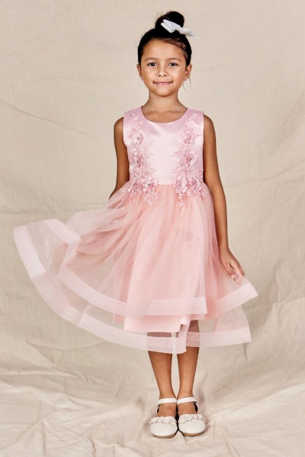 LeiaFlowerGirlDressInPinkStyled Leia Flower Girl Dress In Pink Australia Ready To Ship Styled