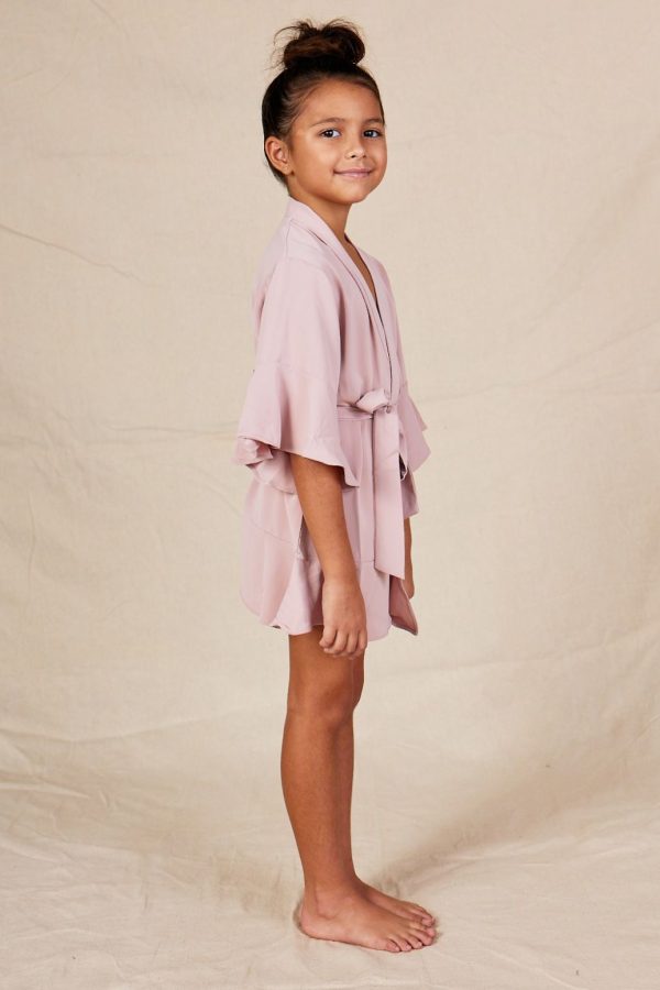 OliviaRuffleRobeKidsFlowerGirlsOnlyRose2 Olivia Ruffle Kids Robe Flower Girls Rose Pink