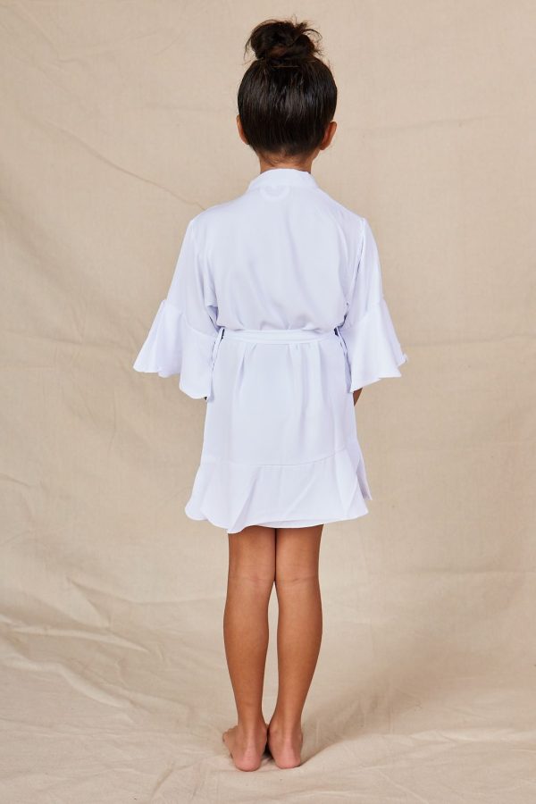 OliviaRuffleRobeKidsFlowerGirlsOnlyWhite3 Olivia Ruffle Kids Robe Flower Girls White