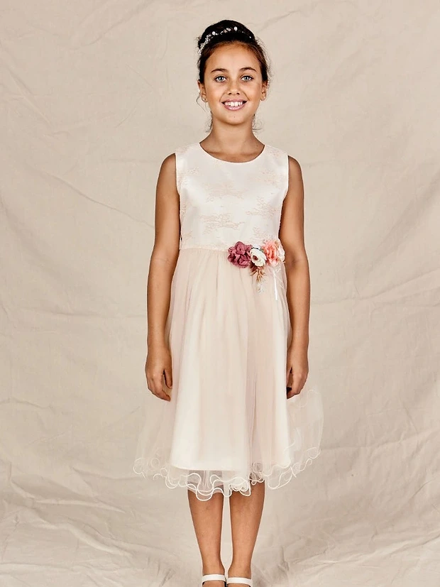 Flower Girl Phoebe Dress Brisbane Champagne