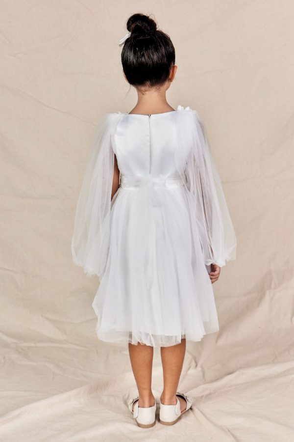 SophiaWhiteFlowerGirlDressBack Sophia White Flower Girl Dress Melbourne Back