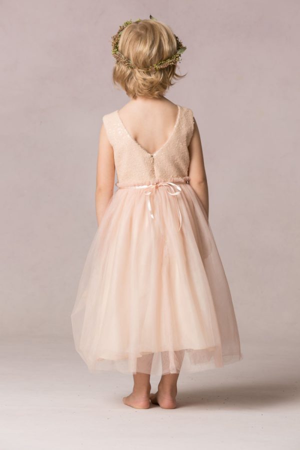 Rosalie Blush Sequin Flower Girl Dress Rosalie Blush Sequin Flower Girl Dress