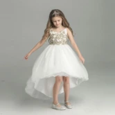 Alice Flower Girl Dress Australia White and Gold