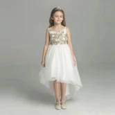 Alice Flower Girl Dress Australia White and Gold