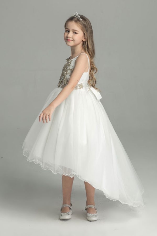 AliceFlowerGirlDress5 Alice Flower Girl Dress Australia White and Gold