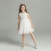 Katie White Pearl Flower Girl Dress