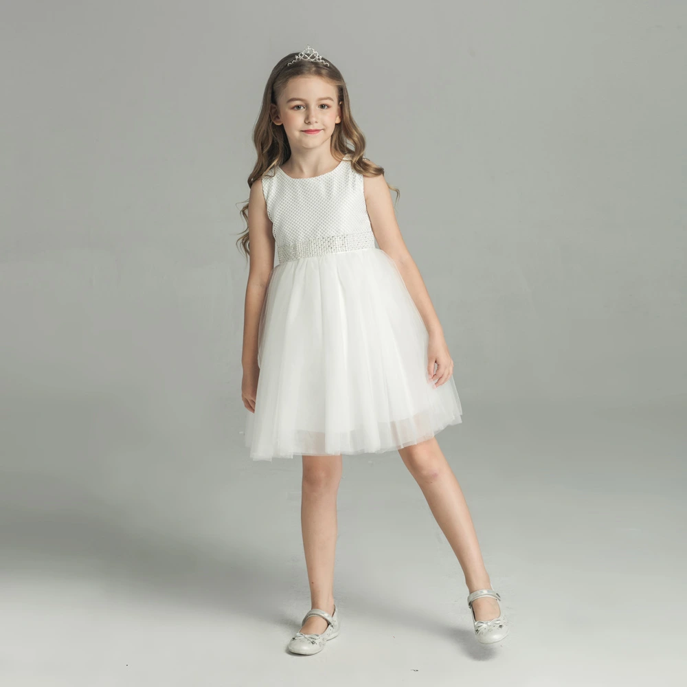 Katie White Pearl Flower Girl Dress Katie White Pearl Flower Girl Dress by Talia Sarah