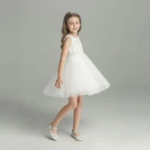 Katie White Pearl Flower Girl Dress by Talia Sarah