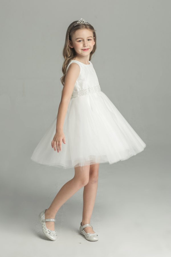 Katie White Pearl Flower Girl Dress3 Katie White Pearl Flower Girl Dress3