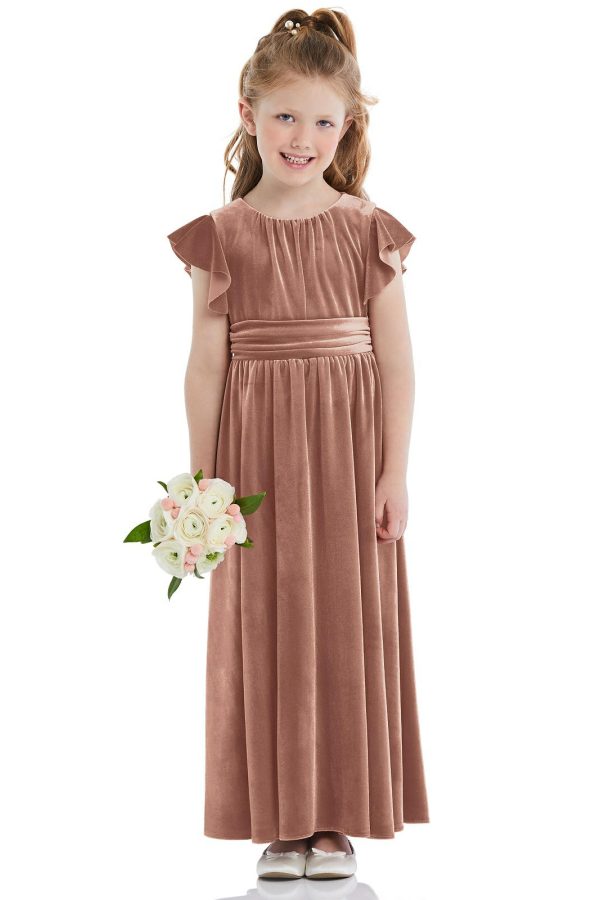 Elly Flower Girl Dress in Tawny Rose