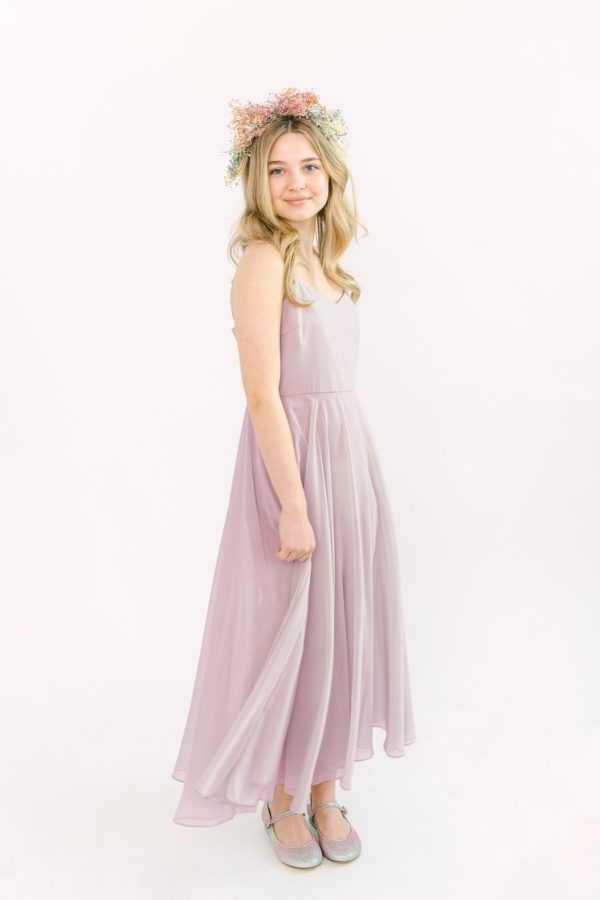 Edie Junior Bridesmaid Dress in Smoked Blush Edie Junior Bridesmaid Dress in Smoked Blush