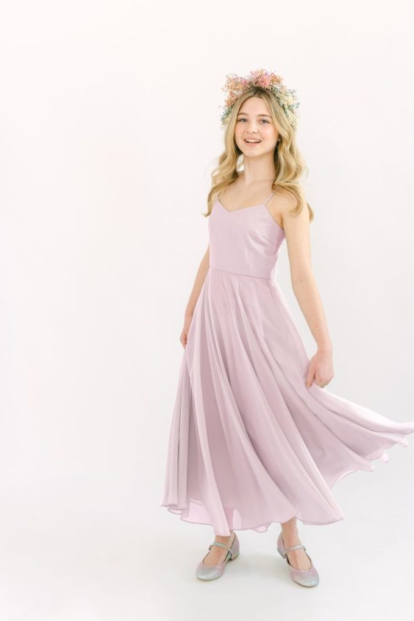 Edie Junior Bridesmaid Dress in Smoked Blush Edie Junior Bridesmaid Dress in Smoked Blush