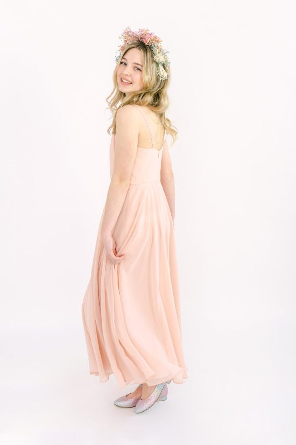 Edie Junior Bridesmaid Dress in Blush Pink Edie Junior Bridesmaid Dress in Blush Pink