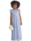 Ayla Satin Flower Girl Dress in Sky Blue