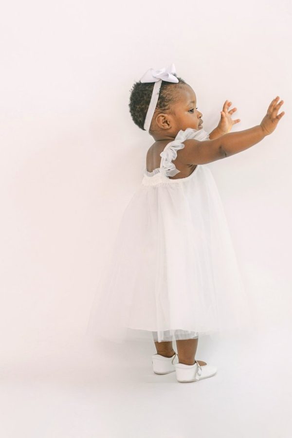 Ella Tulle Flower Girl Dress in Ivory Ella Tulle Flower Girl Dress in Ivory