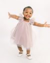 Ella Tulle Flower Girl Dress in Smoked Orchid