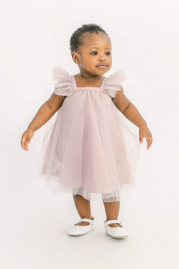 Ella Tulle Flower Girl Dress in Smoked Orchid Ella Tulle Flower Girl Dress in Smoked Orchid