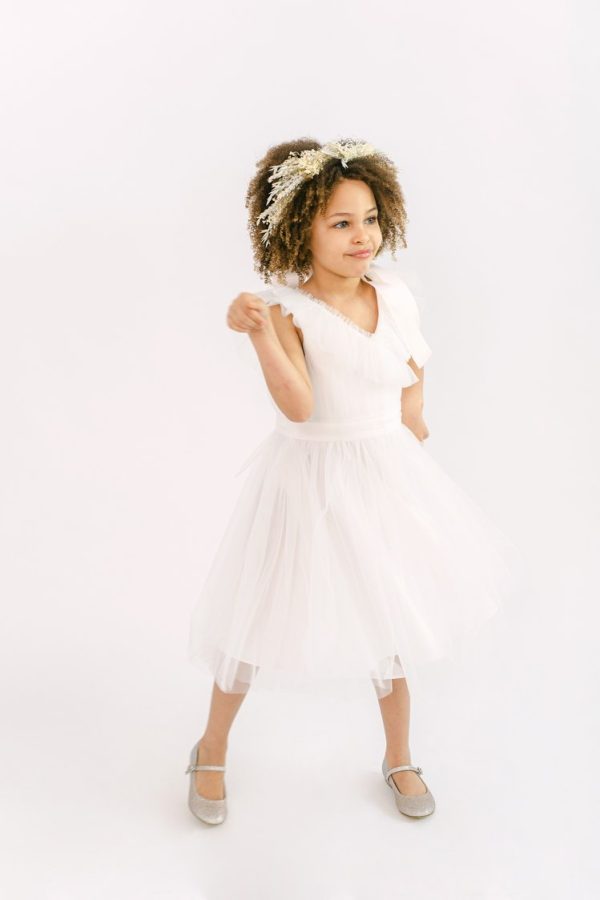 Angel Tulle Flower Girl Dress in Ivory Angel Tulle Flower Girl Dress in Ivory