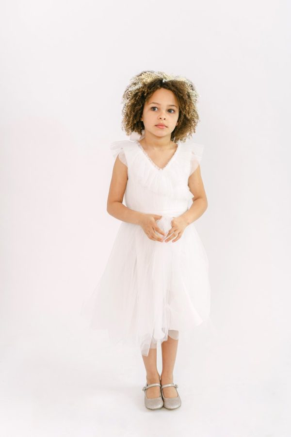 Angel Tulle Flower Girl Dress in Ivory Angel Tulle Flower Girl Dress in Ivory