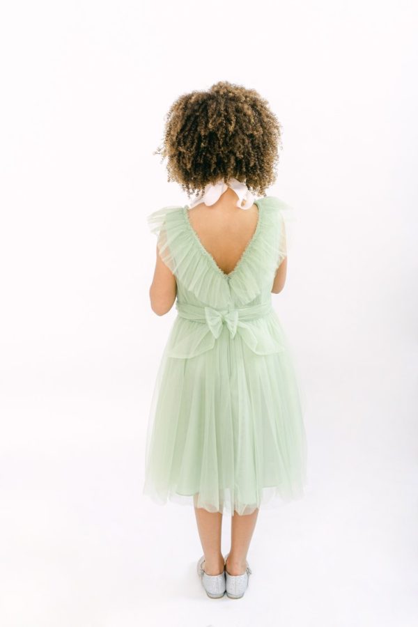 Angel Tulle Flower Girl Dress in Pistachio Green Angel Tulle Flower Girl Dress in Pistachio Green
