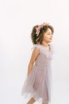 Angel Tulle Flower Girl Dress in Smoked Orchid