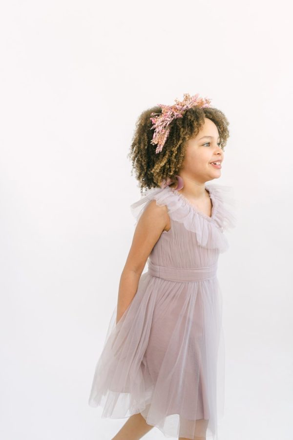 Angel Tulle Flower Girl Dress in Smoked Orchid Angel Tulle Flower Girl Dress in Smoked Orchid
