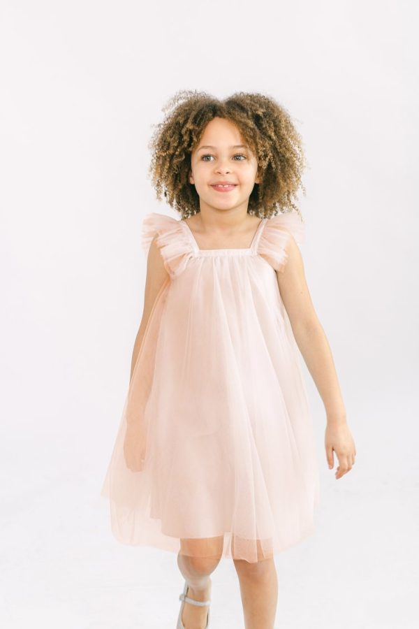 Ella Tulle Flower Girl Dress in Blush Pink Ella Tulle Flower Girl Dress in Blush Pink