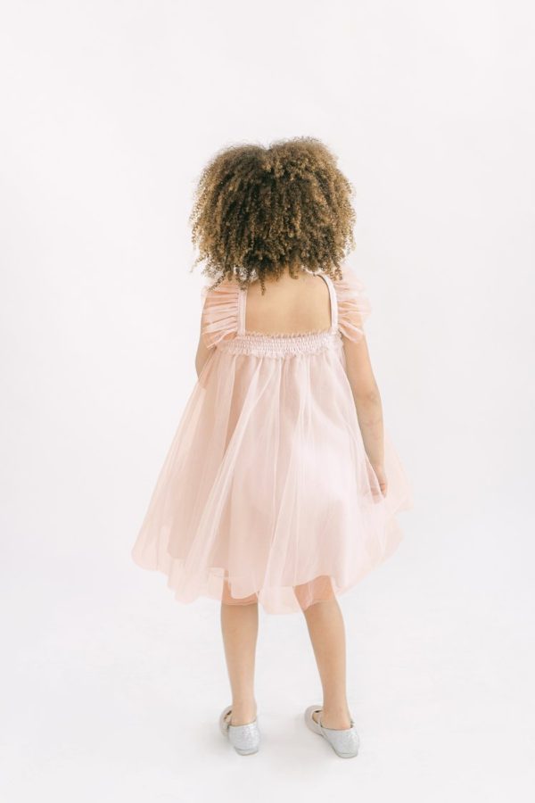 Ella Tulle Flower Girl Dress in Blush Pink Ella Tulle Flower Girl Dress in Blush Pink