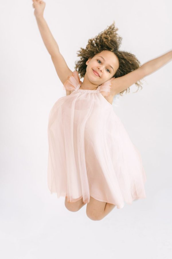 Ella Tulle Flower Girl Dress in Blush Pink Ella Tulle Flower Girl Dress in Blush Pink