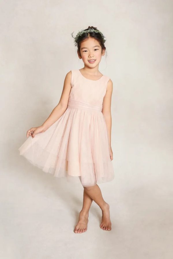 Etsy Cameo Pink Tulle Flower Girl Dress