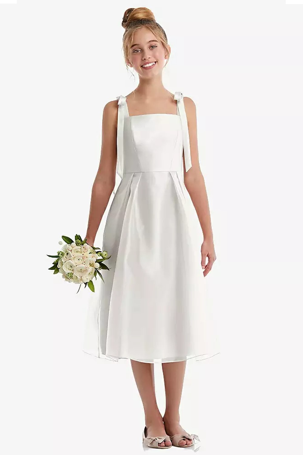 Angie Junior Bridesmaid Dress in Starlight White Flower Girls Only